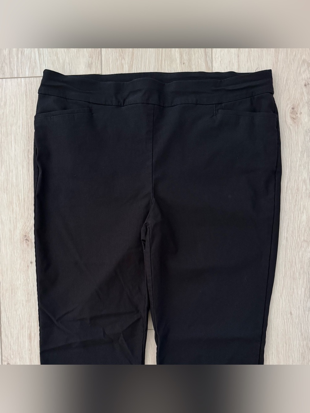 Chico’s Women’s black stretch flat-front straight leg pants 3R / 16 Reg - Picture 3 of 12